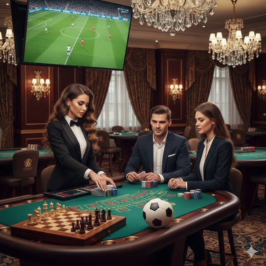 棋牌对战示意